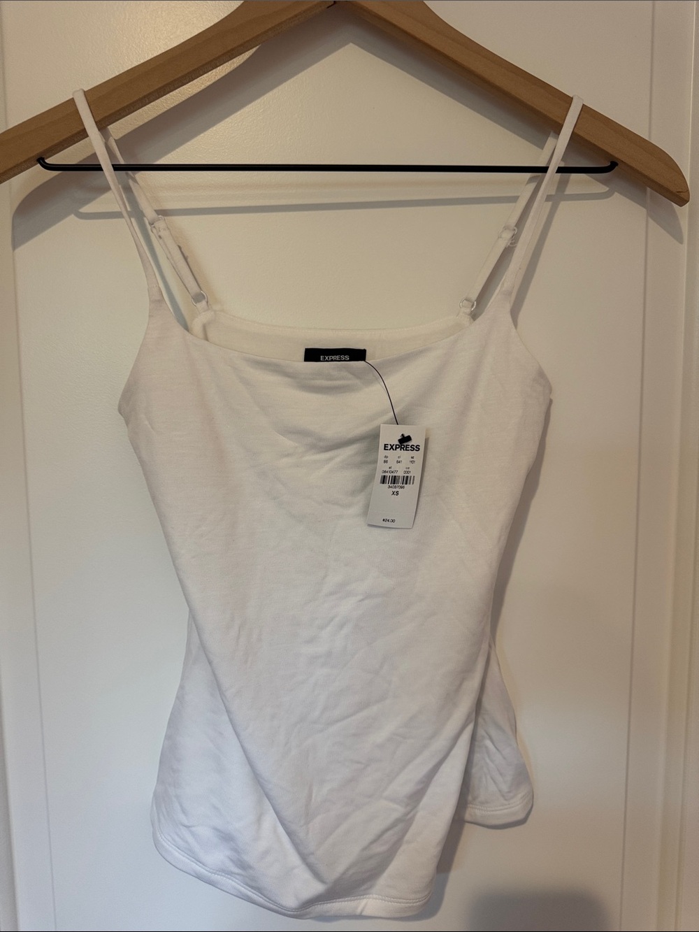 Express White Slim Camisole with Adjustable Straps